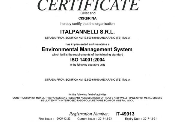 Certificato 1400