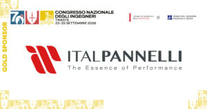 Logo ItalPannelli nella cornice Gold Sponsor del 70° Congresso degli Ingegneri d'Italia